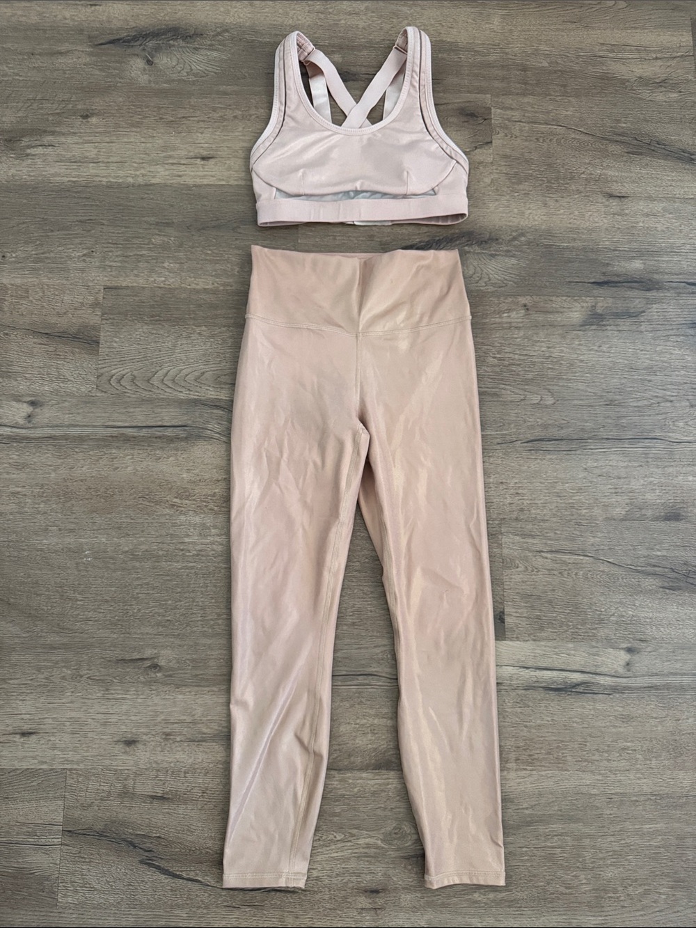 Fabletics Blush High-Waist Leggings with Crossback Sports Bra